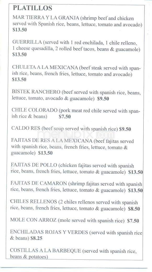 Paleteria Taqueria La Hacienda - Santa Fe, NM menu_pic