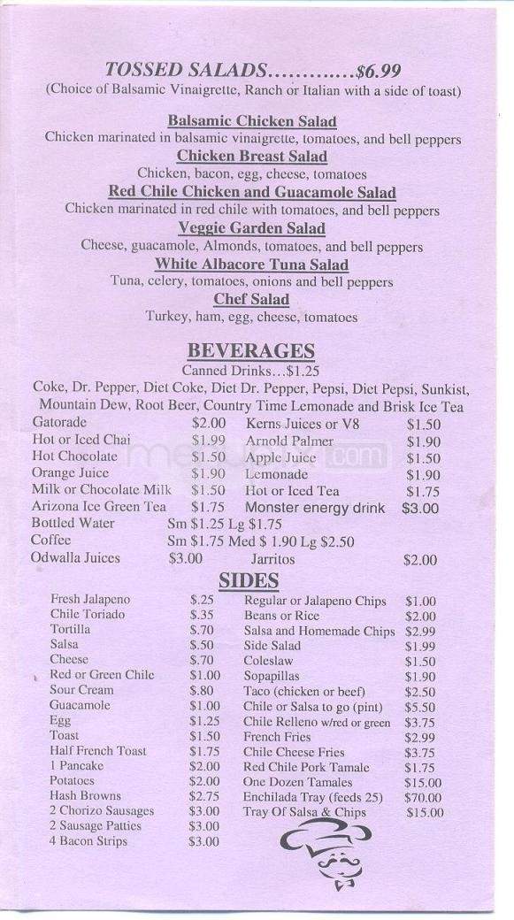 Ramblin' Cafe - Santa Fe, NM menu_pic