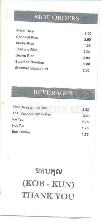 Dara Thai Restaurant - Santa Fe, NM menu_pic
