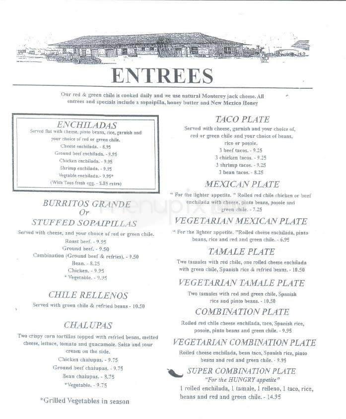 Tomasita's Restaurant - Santa Fe, NM menu_pic