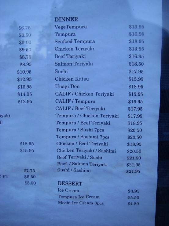 Sato Sushi & Japanese Restaurant - South Lake Tahoe, CA menu_pic