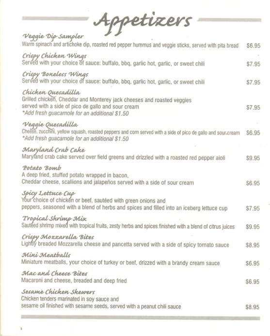 Charlie's Pub and Eatery - Clarks Summit, PA menu_pic