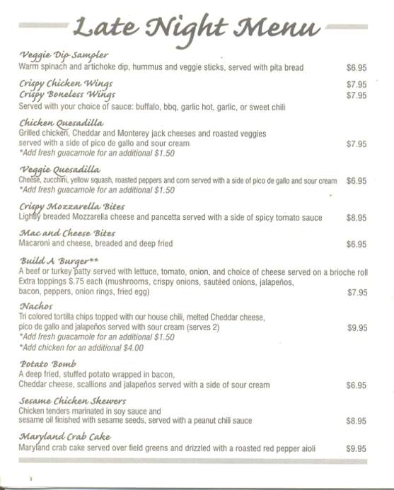 Charlie's Pub and Eatery - Clarks Summit, PA menu_pic