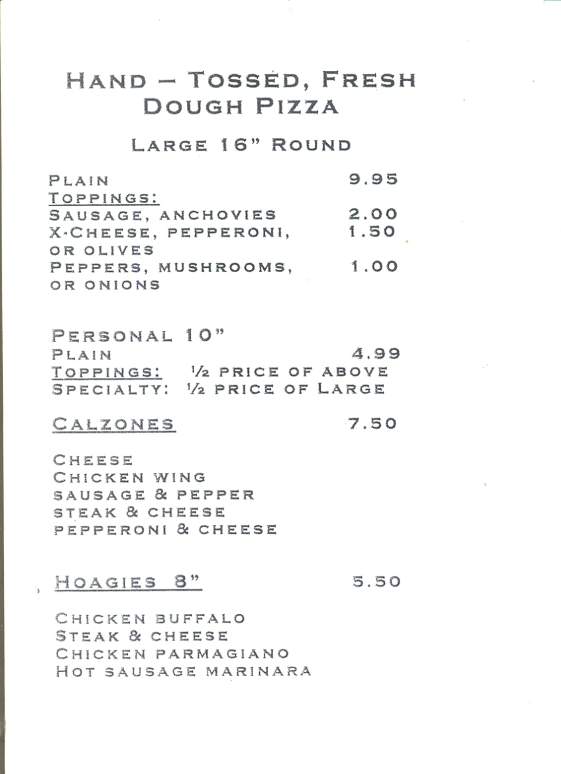 Brooklyn Street Pizza & Beer - Carbondale, PA menu_pic