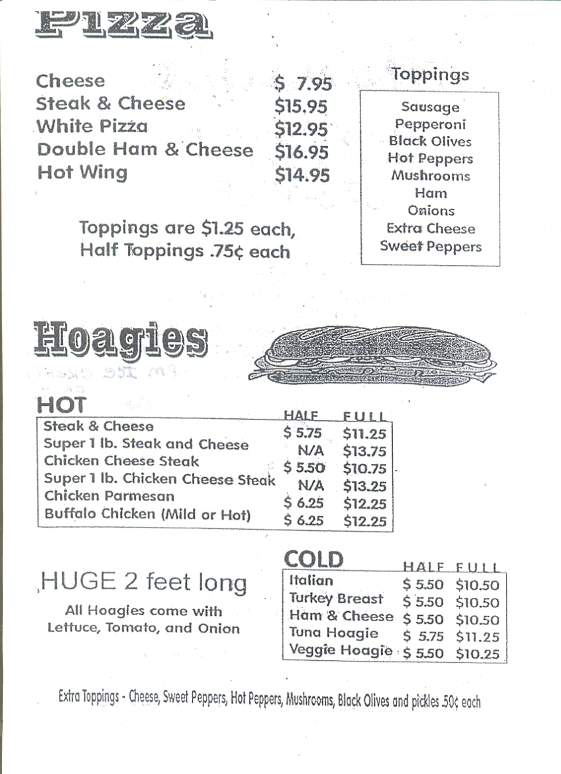 Marcello's - Archbald, PA menu_pic