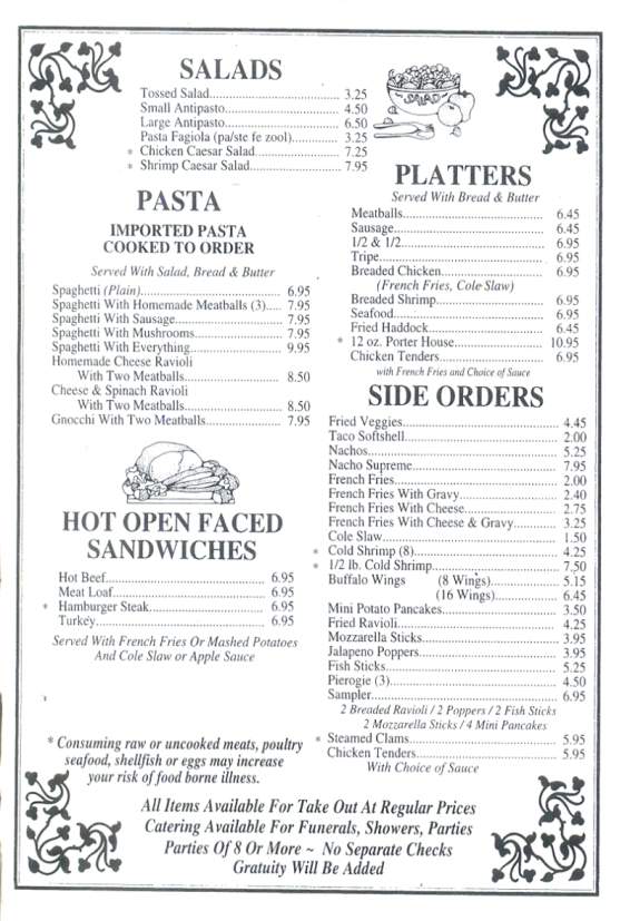 Arcaro's Pizza - Scranton, PA menu_pic