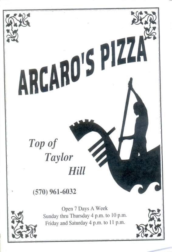 Arcaro's Pizza - Scranton, PA menu_pic