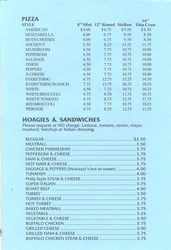 Brunetti's Pizza & Deli - Scranton, PA menu_pic
