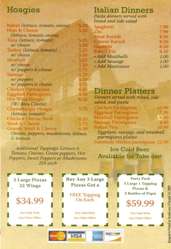 Grande Pizza - Dunmore, PA menu_pic