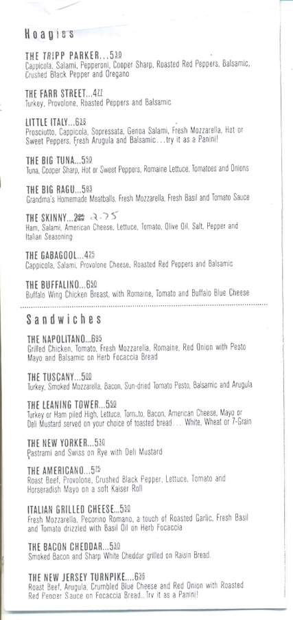 Giana's Italian Deli & Market - Scranton, PA menu_pic