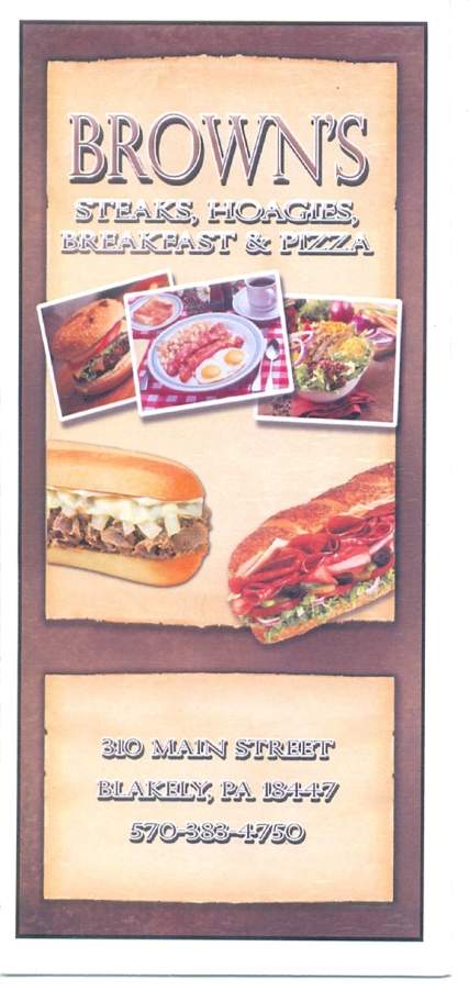 Brown's - Scranton, PA menu_pic