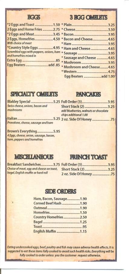 Brown's - Scranton, PA menu_pic