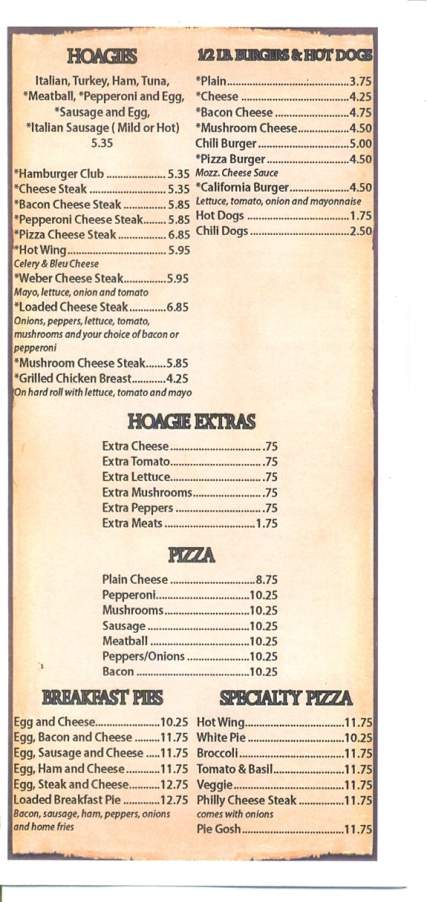 Brown's - Scranton, PA menu_pic