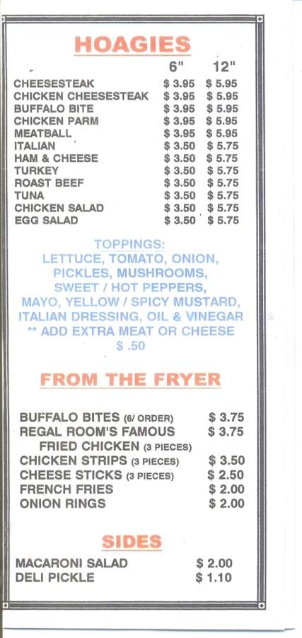 The Ideal Cafe - Dunmore, PA menu_pic
