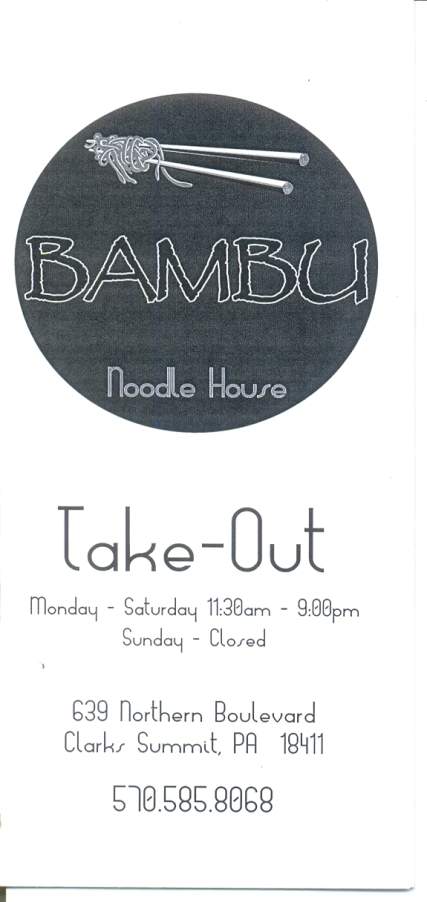 Bambu Noodle House - Clarks Summit, PA menu_pic