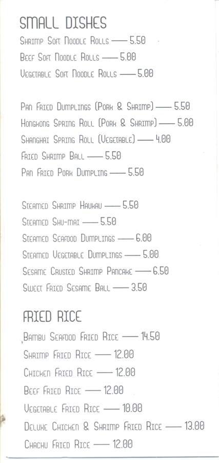 Bambu Noodle House - Clarks Summit, PA menu_pic