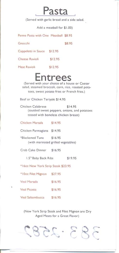 AJ's Club Soda - Peckville, PA menu_pic