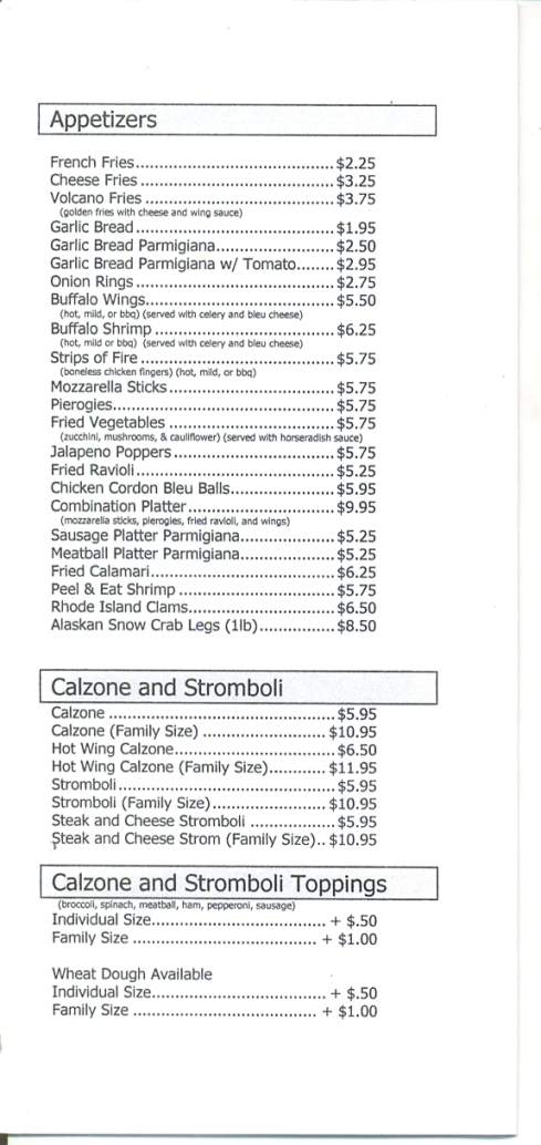 Armetta's Restaurant & Pizza - Chinchilla, PA menu_pic