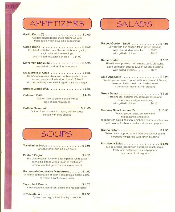 Basillico's Pizzeria - Dickson City, PA menu_pic