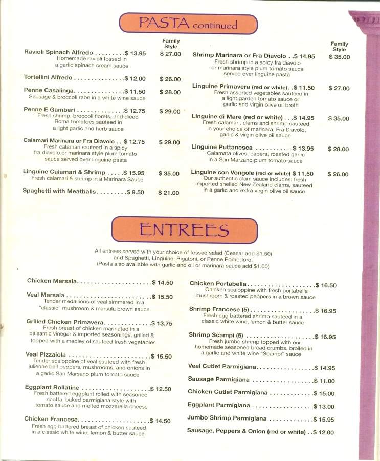 Basillico's Pizzeria - Dickson City, PA menu_pic
