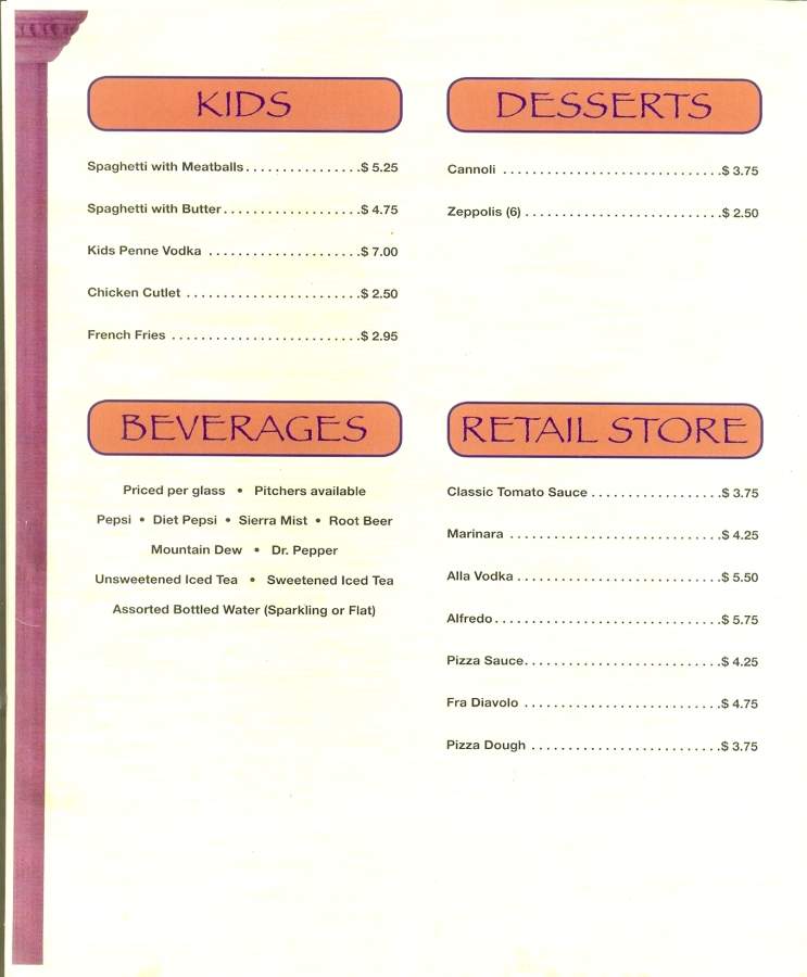 Basillico's Pizzeria - Dickson City, PA menu_pic