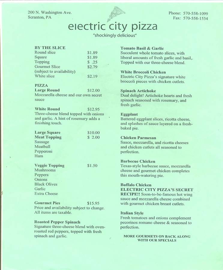 /3807954/Electric-City-Pizza-Scranton-PA - Scranton, PA