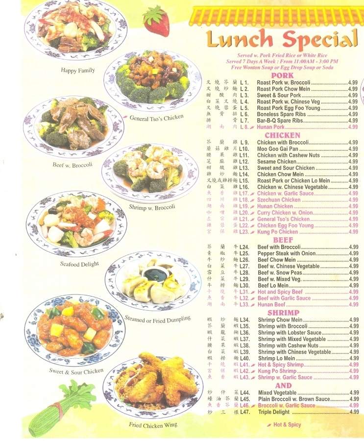 Panda Chinese Restaurant - Scranton, PA menu_pic