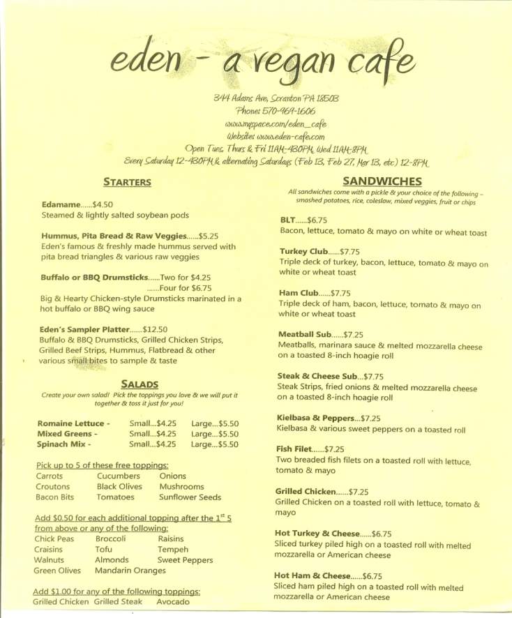 /380011608/Eden---A-Vegan-Cafe-Scranton-PA - Scranton, PA