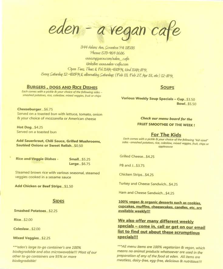 /380011608/Eden---A-Vegan-Cafe-Scranton-PA - Scranton, PA
