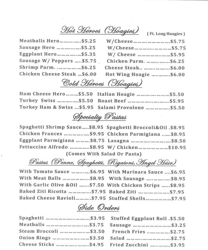Bull's Head Pizza - Scranton, PA menu_pic
