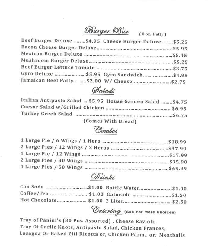 Bull's Head Pizza - Scranton, PA menu_pic