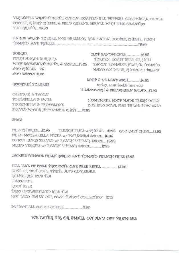 Victoria's Gourmet Cafe - Scranton, PA menu_pic