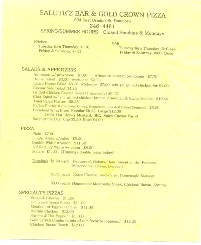Gold Crown Pizza - Dunmore, PA menu_pic