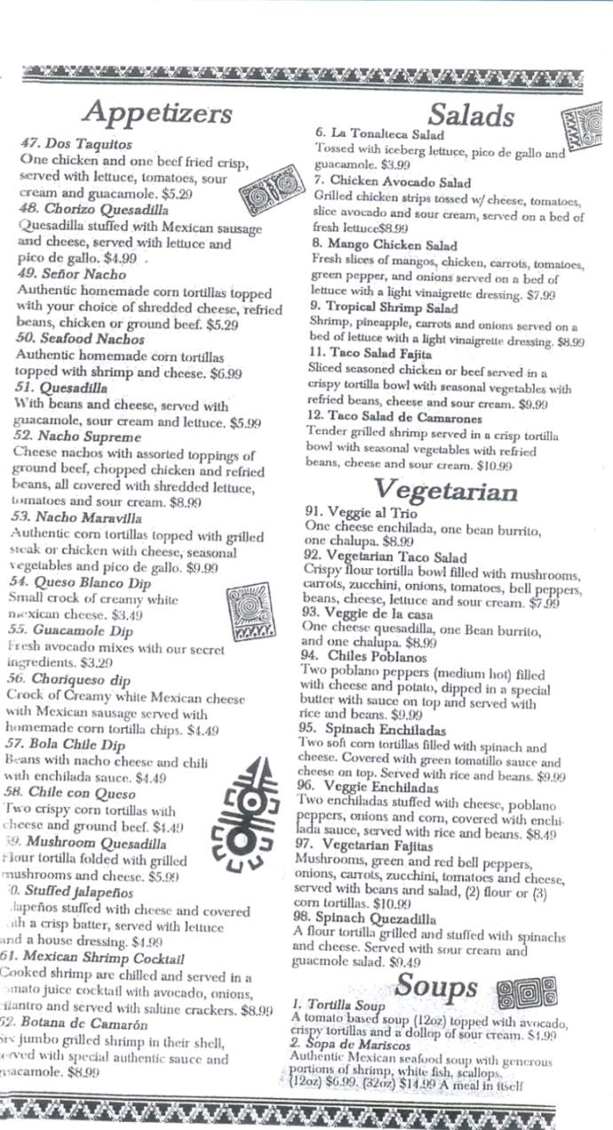 La Tonalteca - Scranton, PA menu_pic