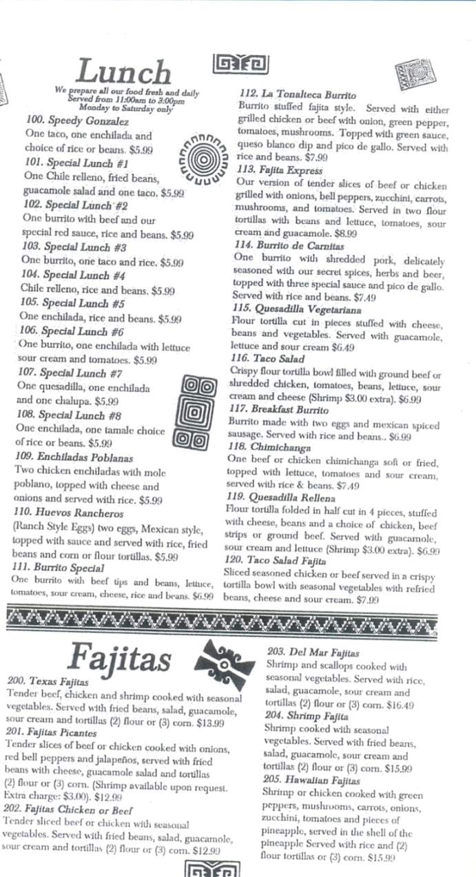 La Tonalteca - Scranton, PA menu_pic