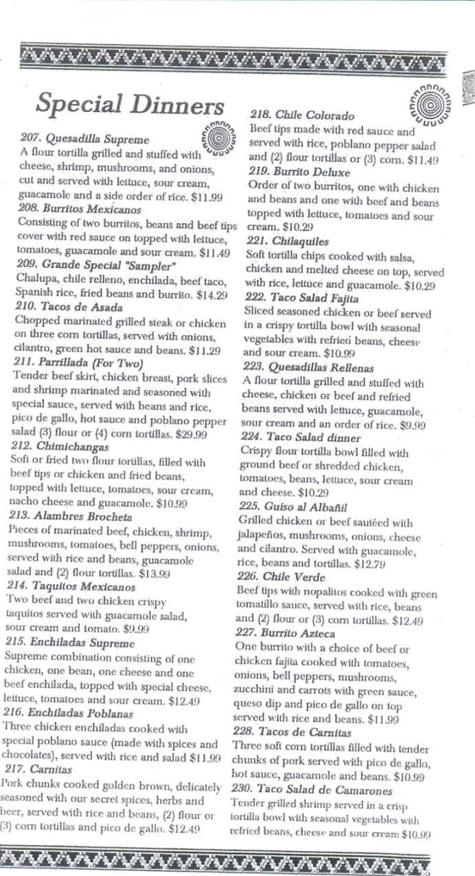 La Tonalteca - Scranton, PA menu_pic