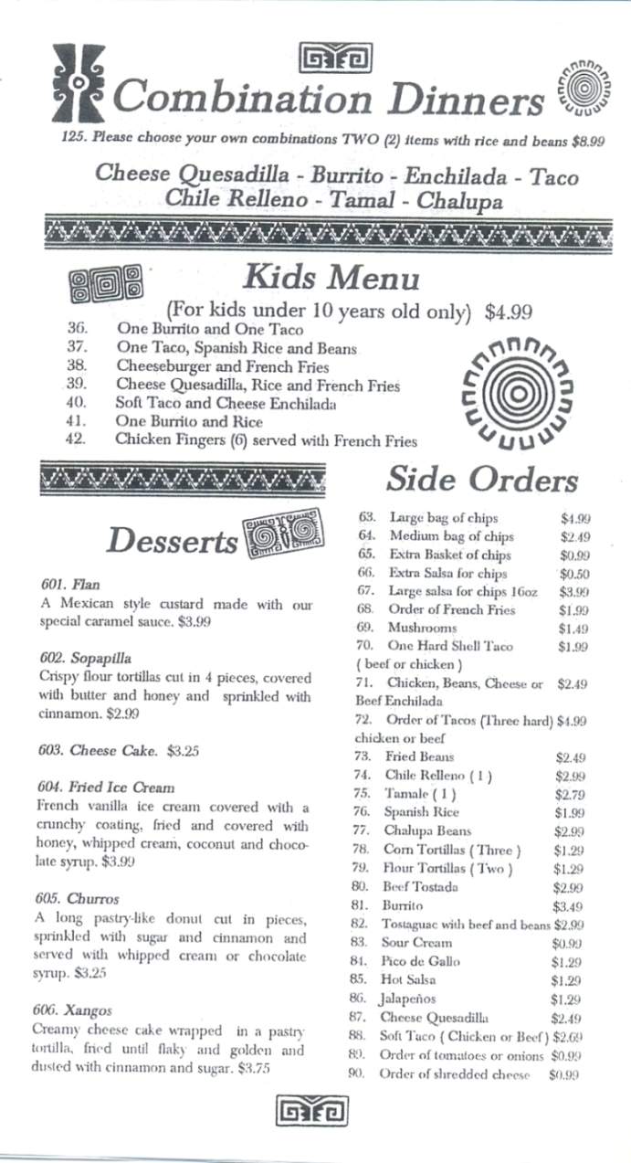 La Tonalteca - Scranton, PA menu_pic