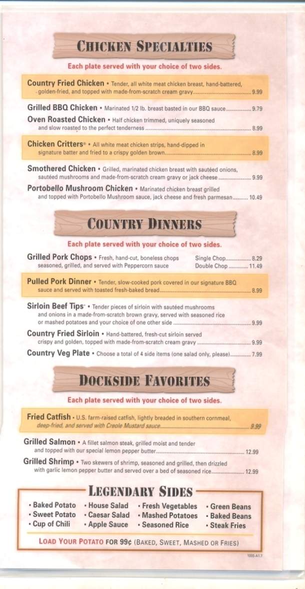 Texas Roadhouse - Dickson City, PA menu_pic