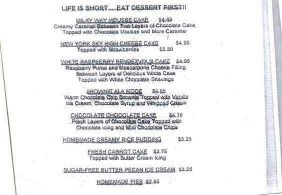 Alfieri's Family Restaurant - Taylor, PA menu_pic