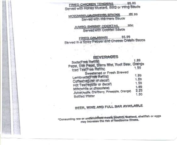 Alfieri's Family Restaurant - Taylor, PA menu_pic