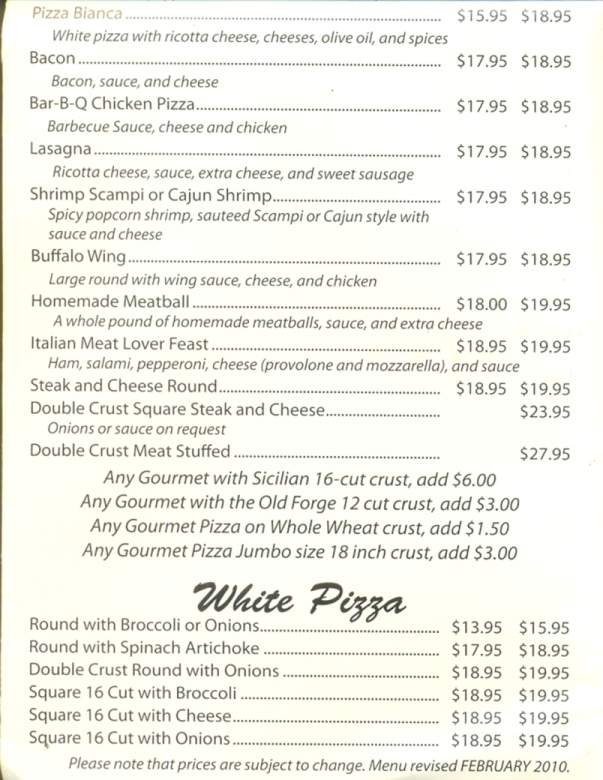 Giovanni's Pizzeria - Dunmore, PA menu_pic