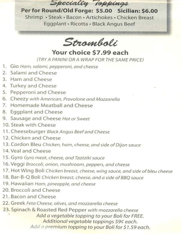 Giovanni's Pizzeria - Dunmore, PA menu_pic