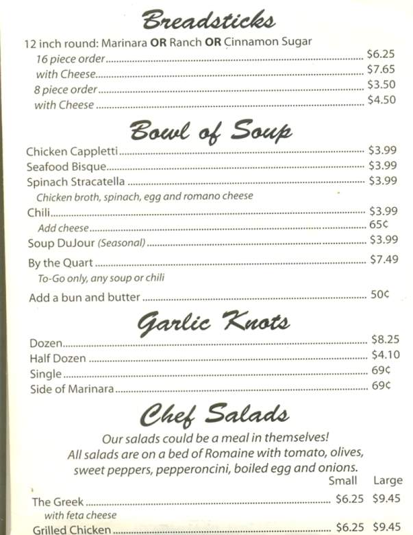 Giovanni's Pizzeria - Dunmore, PA menu_pic