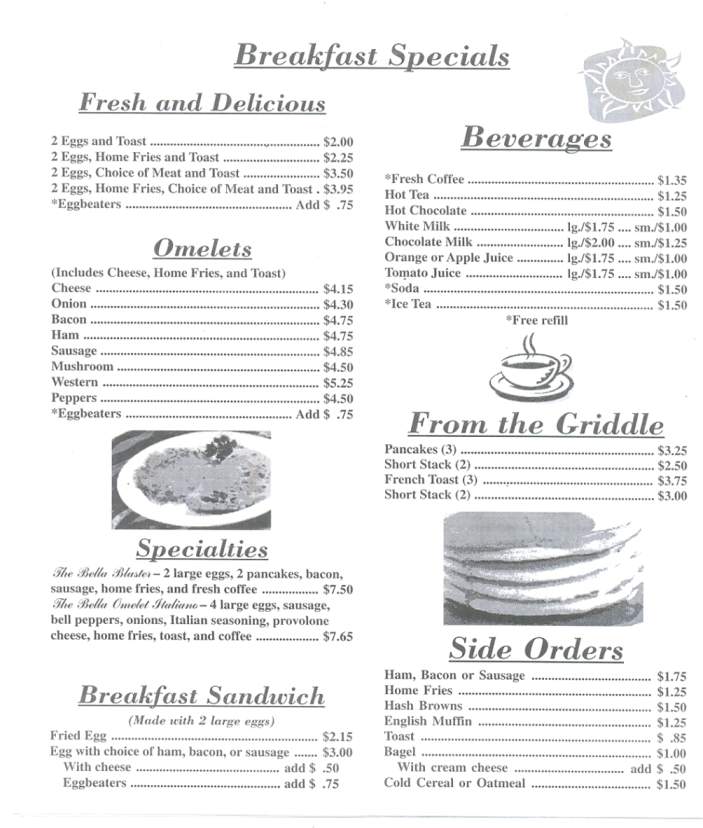 Bella Roma Restaurant & Pizza - Dickson City, PA menu_pic