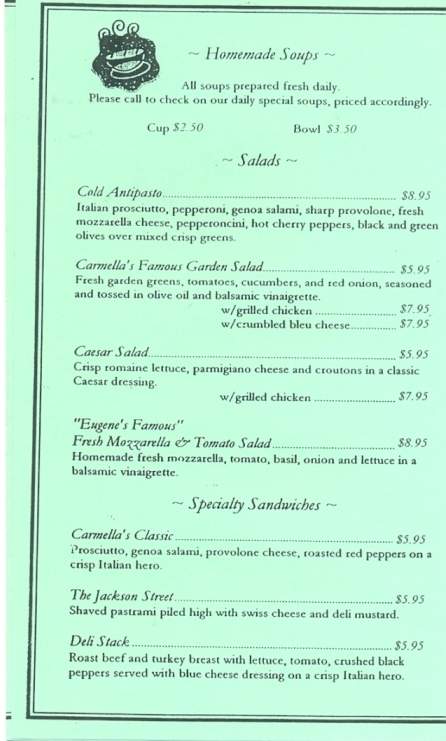 Carmellas Italian Deli - Scranton, PA menu_pic