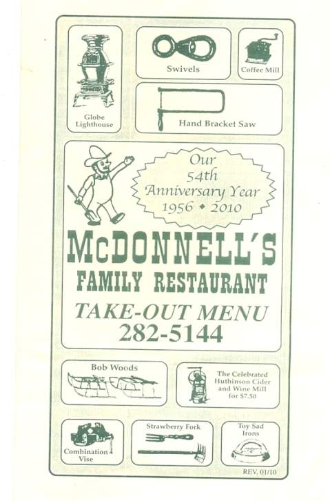 McDonnell's Restaurant - Carbondale, PA menu_pic