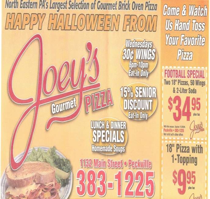 /3812097/Joeys-Gourmet-Pizza-Peckville-PA - Peckville, PA