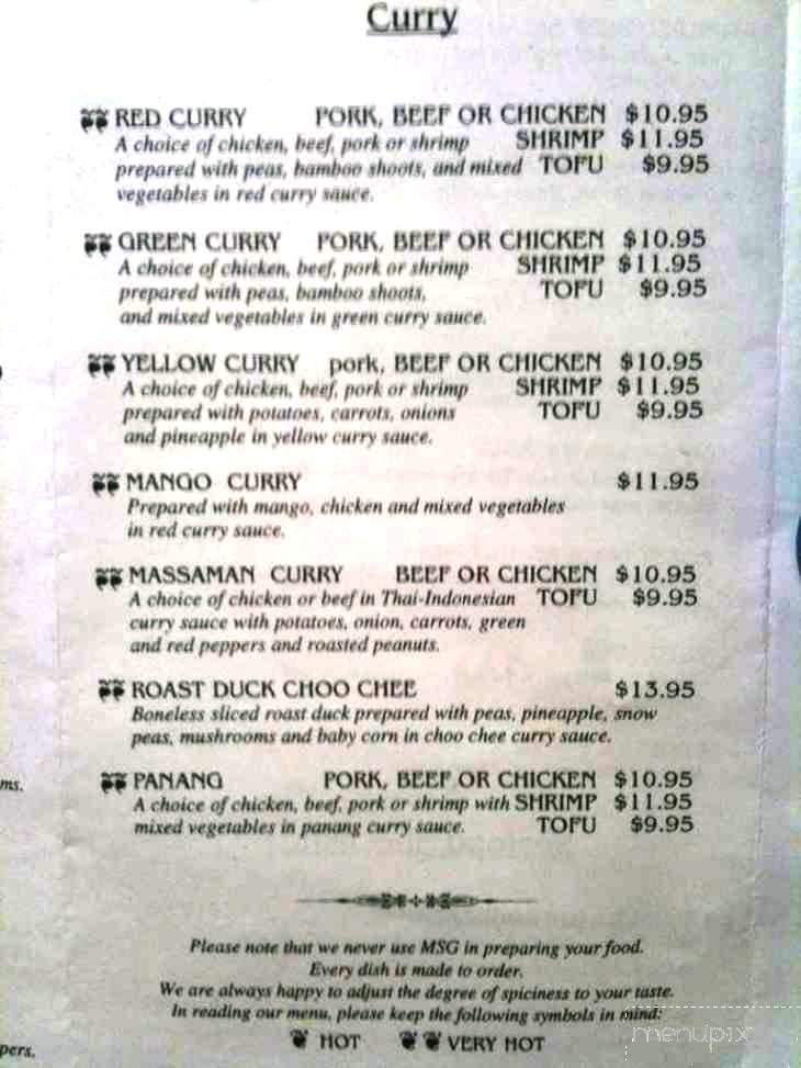Siam Village - Maynard, MA menu_pic