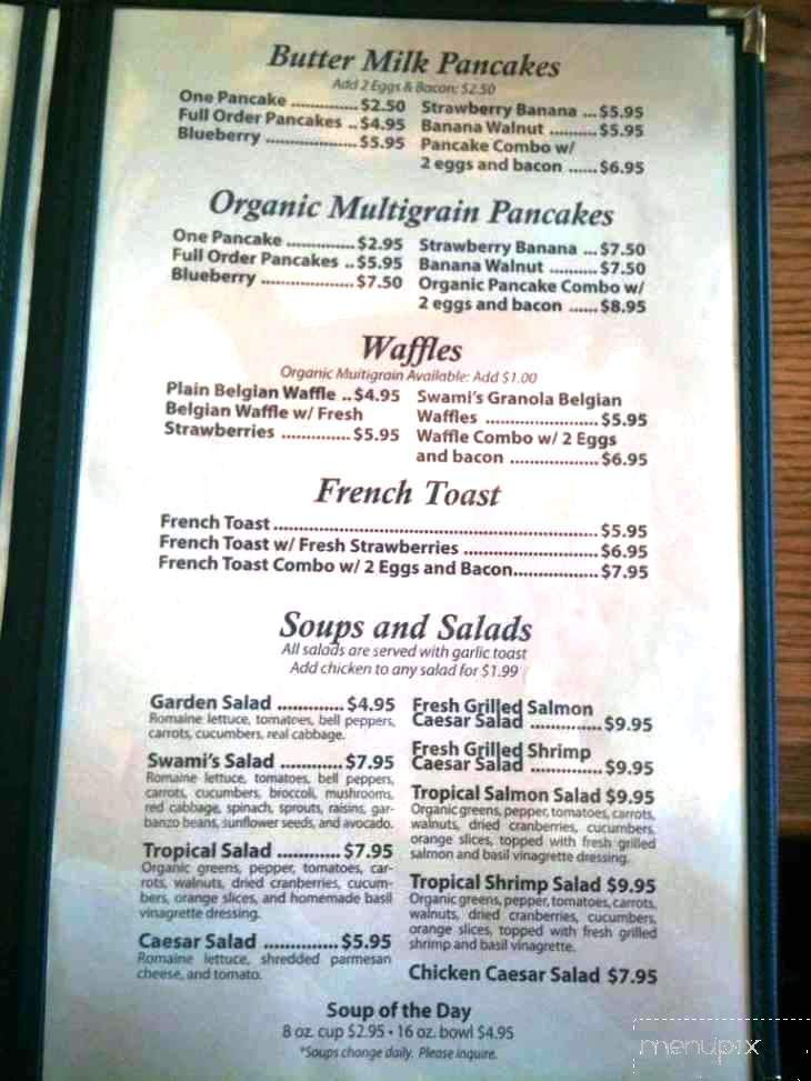 Swami's Cafe - La Mesa, CA menu_pic