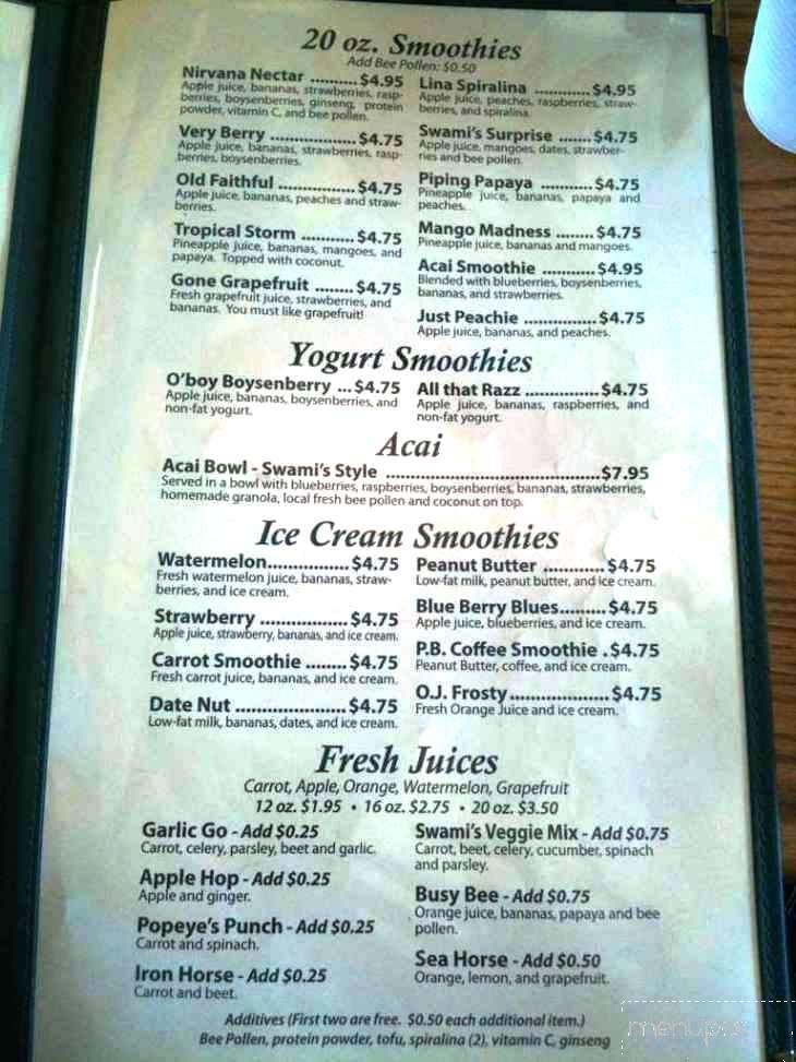 Swami's Cafe - La Mesa, CA menu_pic